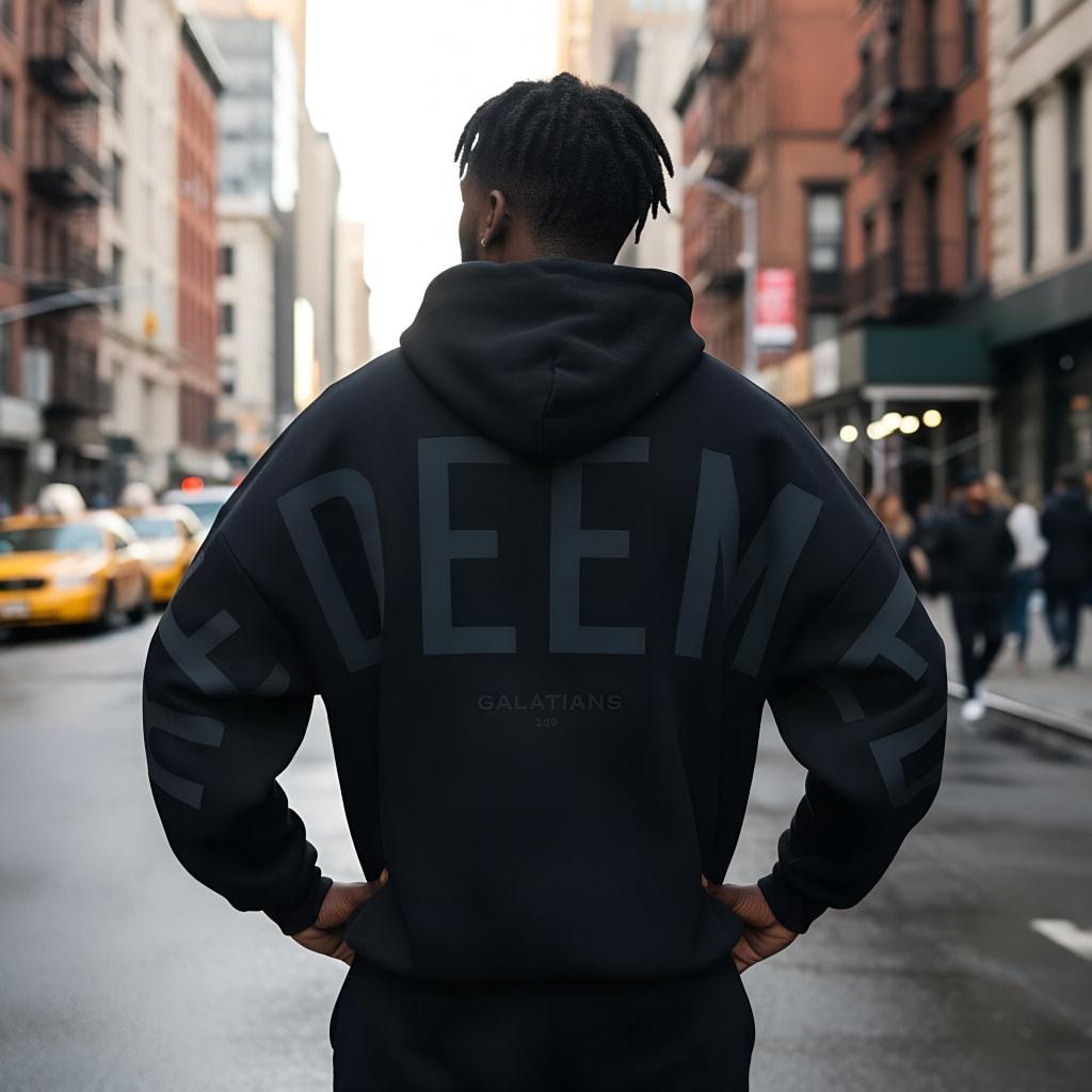 Loose Fashion Men's Letter Printed Sweater