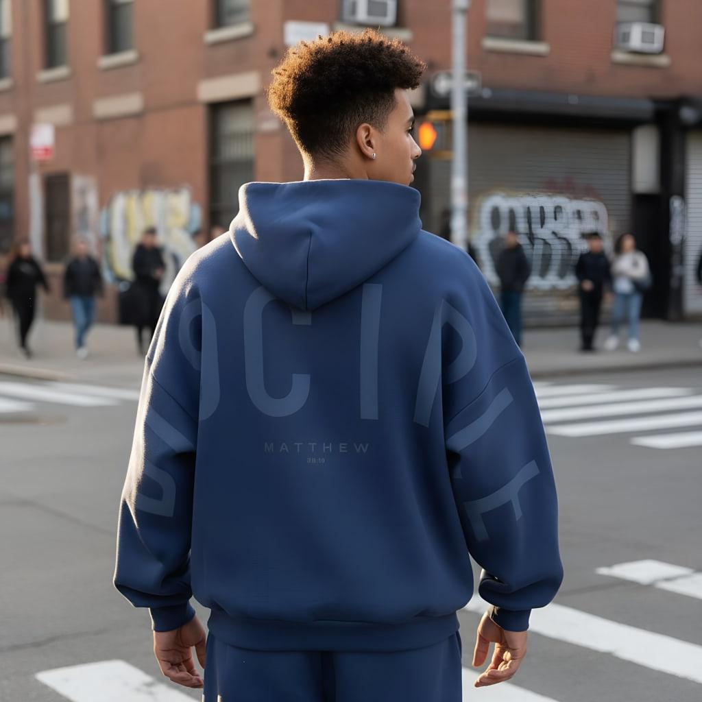 Loose Fashion Men's Letter Printed Sweater